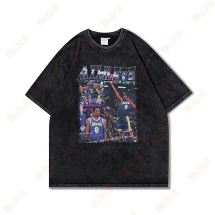 portrait pattern standard black t shirts